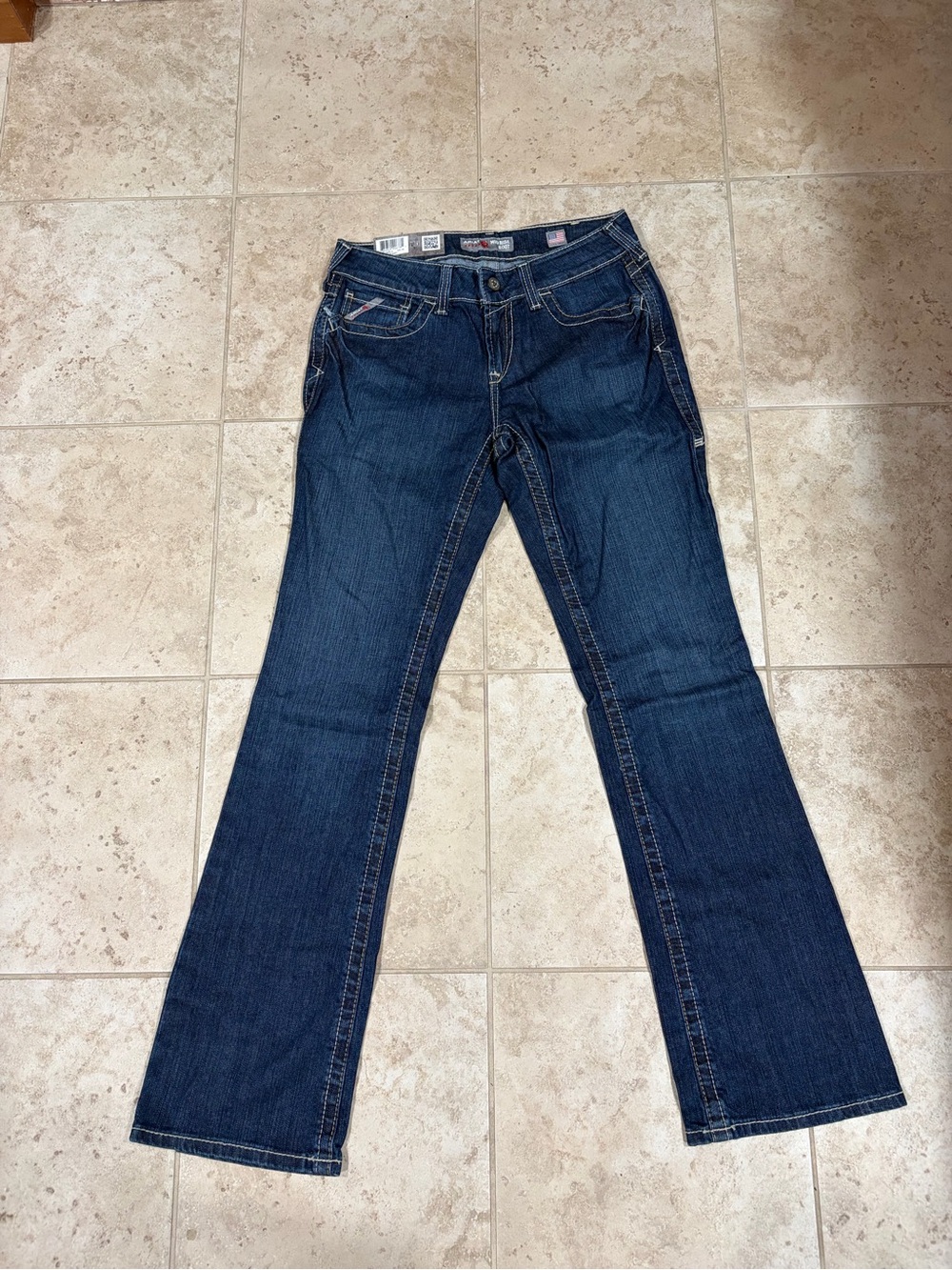 Brand new w/ tags Ariat Dark Blue stretch boot cut jeans